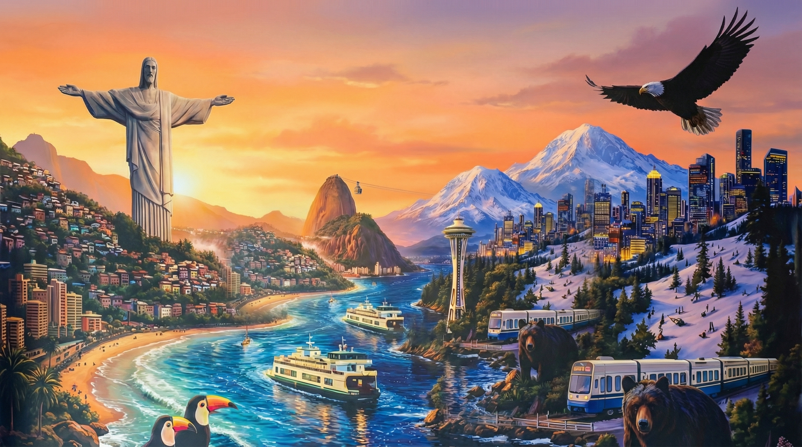 Conexão Rio de Janeiro e Seattle